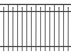 Alternating Spear Top 3 Rail