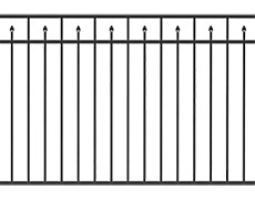 Alternating Spear Top 3 Rail